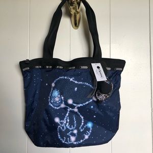 snoopy lesportsac tote bag